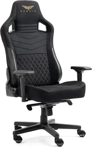 Fotel GAMVIS Elite 2.0 Pro XXL Czarny (złote elementy)