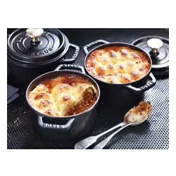 Mini garnek żeliwny okrągły STAUB MINI COCOTTE 250 ML Czarny