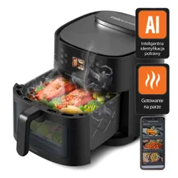 Air Fryer Frytkownica beztłuszczowa AI GÖTZE & JENSEN AF850T by Setti+ WiFi rozpoznawanie potraw i gotowanie na parze