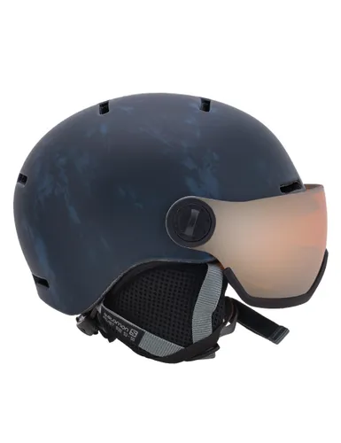 Kask narciarski dziecięcy SALOMON GROM VISOR blue z WBUDOWANA SZYBĄ - KAT. S2 - Rozmiar - S