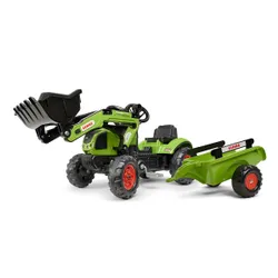 Falk Traktor Claas Zielony z Przyczepą i Łyżką na Pedały od 2-5 lat