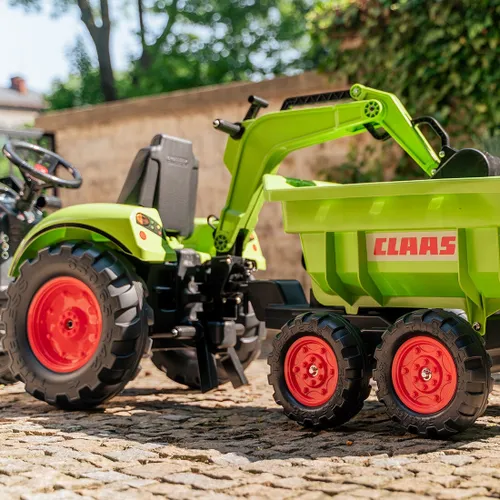 Falk Traktor na Pedały Claas Axos 330 z Koparką i Przyczepą 3-7 lat