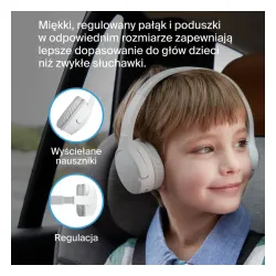 Słuchawki bezprzewodowe Belkin Soundform Mini dla dzieci Nauszne Bluetooth 5.3 Biały