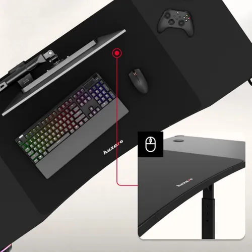 Biurko gamingowe HUZARO Hero 3.6 RGB Czarny