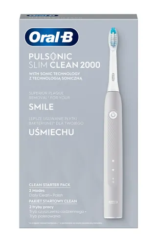 Elektrikli Diş Fırçası Oral-B Pulsonic İnce Temiz 2000 Gri