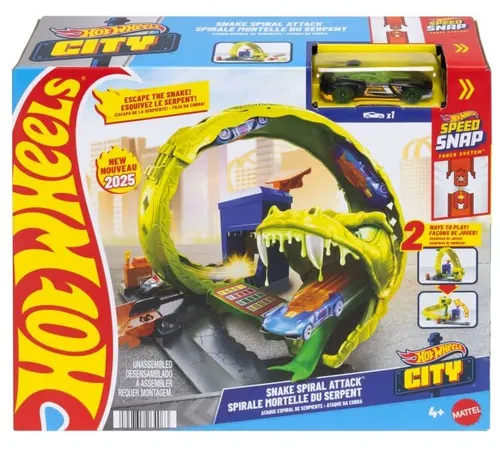 Tor Hot Wheels City Zakręcony tor Węża JBM63