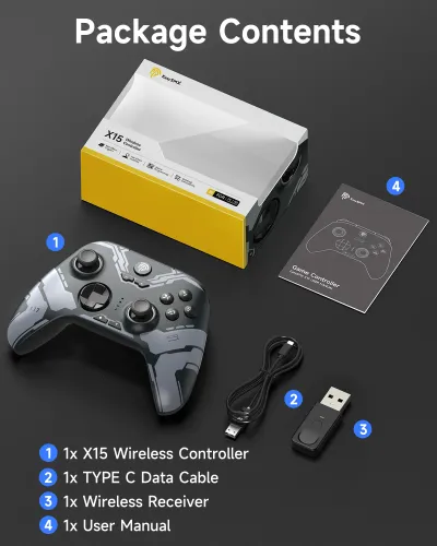Pad EasySMX X15 do Nintendo Switch, PC Bezprzewodowy Czarny