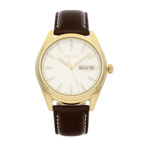 Seiko Classic Quartz Saat SUR450P1 Gold / Brwon