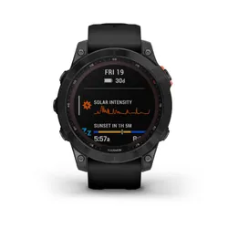 Смарт-часы Garmin FENIX 7 Solar серый с черным ремешком (010-02540-11)