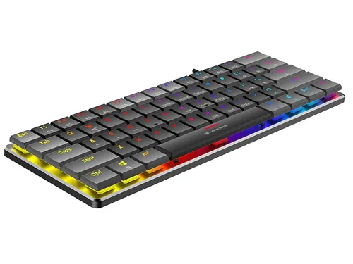 Klawiatura gamingowa Tracer GameZone Keylo 61 przewodowa mechaniczna podświetlana grafitowa