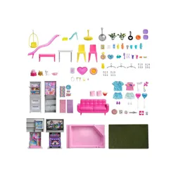 Barbie DreamHouse ® Deluxe yazlık 60 yıldönümü + 2 bebek