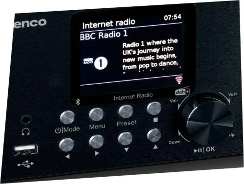 Wieża Lenco MC-250 24W Wi-Fi Bluetooth Radio FM, DAB+, Internetowe Czarny