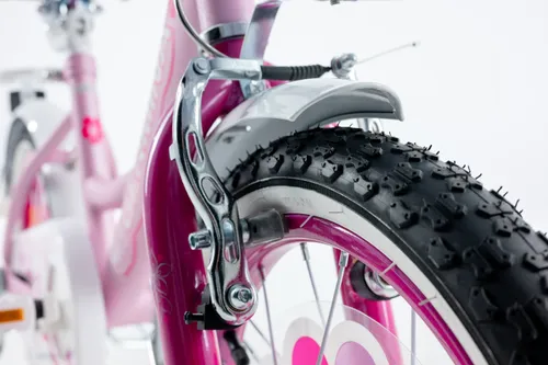 Rower dziecięcy GERMINA BMX 16 cali dla dziewczynki Jasnoróżowy