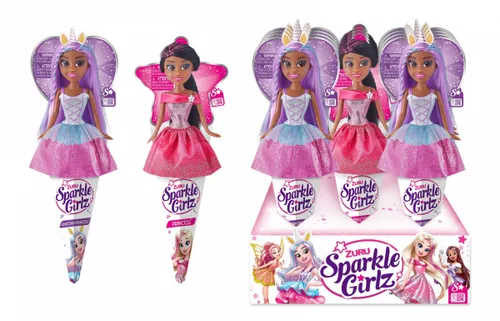 ZURU Sparkle Girlz Кукла 10,5 дюймов Принцесса и Единорог коробка из 12 штук