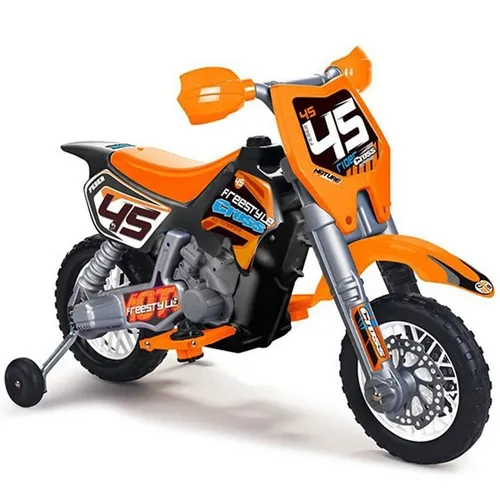 Feber Motocykl Cross Pomarańczowy Na Akumulator 6V Dla Dzieci