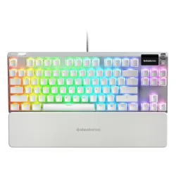 Klawiatura mechaniczna SteelSeries Apex 7 TKL Ghost QX2 RGB Red Biały