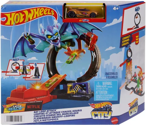 Tor Hot Wheels City Pętla nietoperza HTN78
