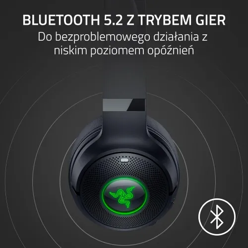 Słuchawki bezprzewodowe z mikrofonem Razer Kraken Kitty V2 BT Black Nauszne Czarny