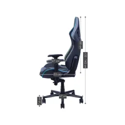 Fotel Aqirys Hyperion Gamingowy do 160kg Skóra ECO Czarny