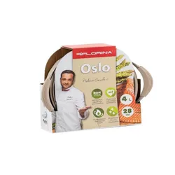 Garnek aluminiowy FLORINA Oslo 28CM 4L Kremowy