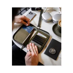 Кошелек Alpaka Zip Passport, армейский зеленый