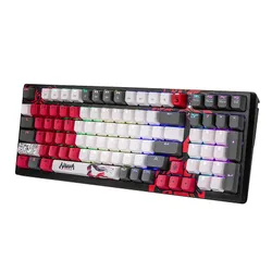 Klawiatura gamingowa A4Tech Bloody S98 Naraka BLMS Red Plus przewodowa mechaniczna podświetlana biało-czarna