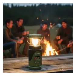 Radioodbiornik Hawk Expedition R30 Na korbkę, Solarne, Latarka, Radio FM Zielony