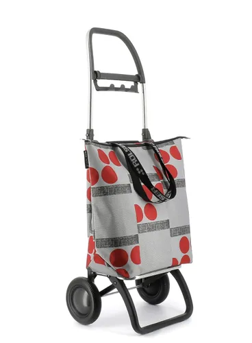 Coș de cumpărături pliere 2 roți Rolser Mini Bag Plus Logos-red