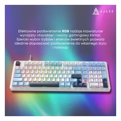 Klawiatura magnetyczna Ajazz AK980 MAX Biało-Niebieski