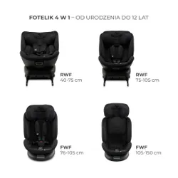 Fotelik samochodowy KINDERKRAFT Xpedition 3 I-Size 40-150 cm (0-22 kg) Czarny