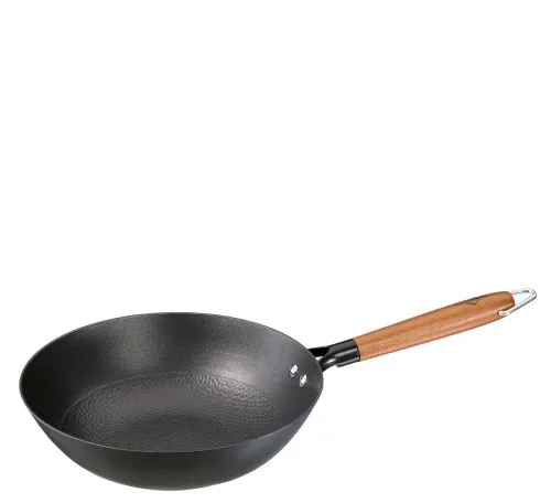KÜCHENPROFI Country – wok żeliwny z powłoką nieprzywierającą śred. 28 cm czarny