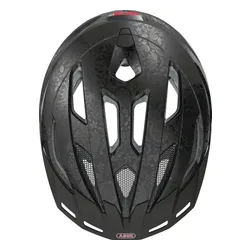 Kask rowerowy ABUS Urban-I 3.0 Flower Art Czarno-fioletowy Miejski (rozmiar L)