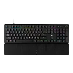 Klawiatura gamingowa Corsair K70 Core Corsair MLX Red przewodowa mechaniczna podświetlana czarna z podpórką