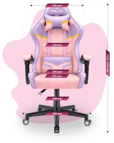 Fotel HELL'S CHAIR HC- 1004 Kids Colorful Różowo-fioletowy