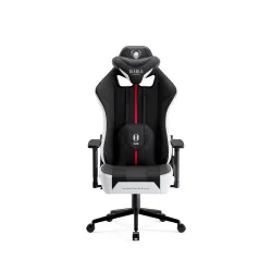 Fotel Diablo Chairs X-Player 2.0 Small do 90kg Skóra ECO Tkanina Biało-czarny