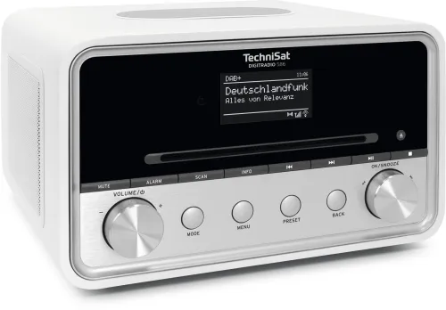 Radioodbiornik TechniSat DigitRadio 586 Radio FM DAB+ Internetowe Bluetooth Biało-srebrny