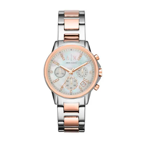 Armani Exchange Lady Banks Kronograf AX4331 Gümüş / Gül Saati