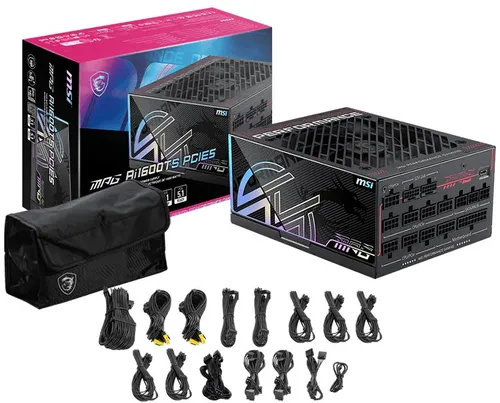 Zasilacz MSI MPG Ai1600TS PCIE5 1600W 80 Plus Titanium
