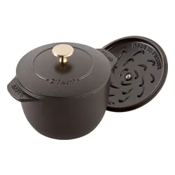 Mały garnek okrągły STAUB LA COCOTTE 16 cm Czarny