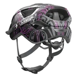 Kask rowerowy ABUS Aduro 3.0 Maori Czarno-fioletowy Miejski (rozmiar S)