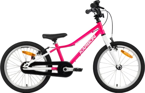Rower dziecięcy KARBON Superlight Automatic 18 cali dla dziewczynki Różowy