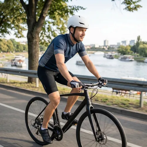 Kask rowerowy VAYOX Street VA0423WMM Biały Miejski z lampką (rozmiar M)