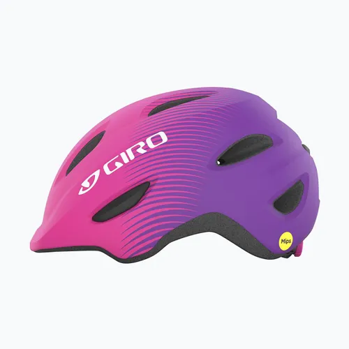 Kask rowerowy dziecięcy Giro Scamp Jr matte pink/purple fade