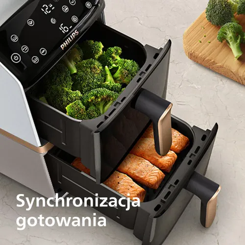 Air fryer Philips Ovi Dual Basket NA462/80 2750W 10l Aplikacja mobilna
