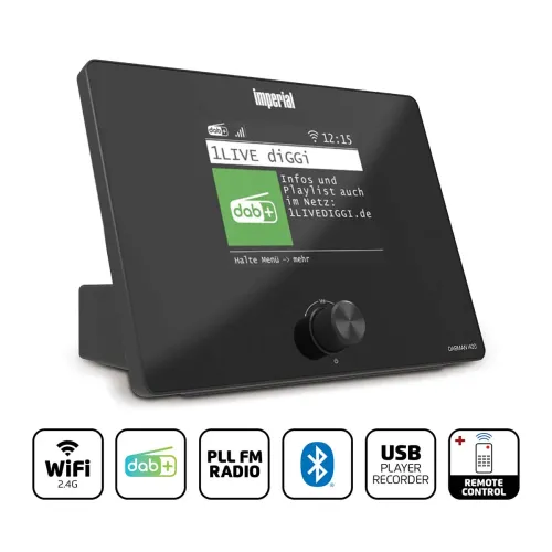 Radioodbiornik Imperial DABMANi420BK Radio FM DAB+ Internetowe Wi-Fi Bluetooth Czarny