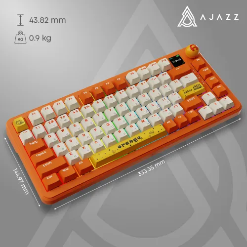 Klawiatura mechaniczna Ajazz AK820 MAX Avocado Switch Pomarańczowy