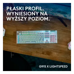 Klawiatura mechaniczna Logitech G915 X Lightspeed Tactile US INTL Biały