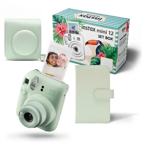 Камера Fujifilm Instax Mini 12 (зеленый) + чехол + альбом