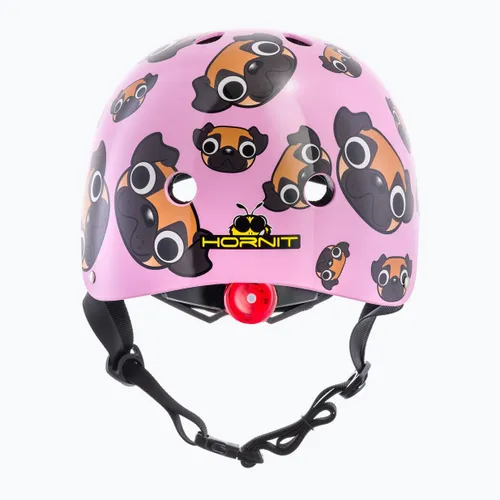 Kask rowerowy dziecięcy Hornit Pug pink/brown