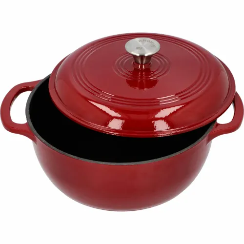 BROWIN Bordowy 5,8 l - garnek żeliwny emaliowany